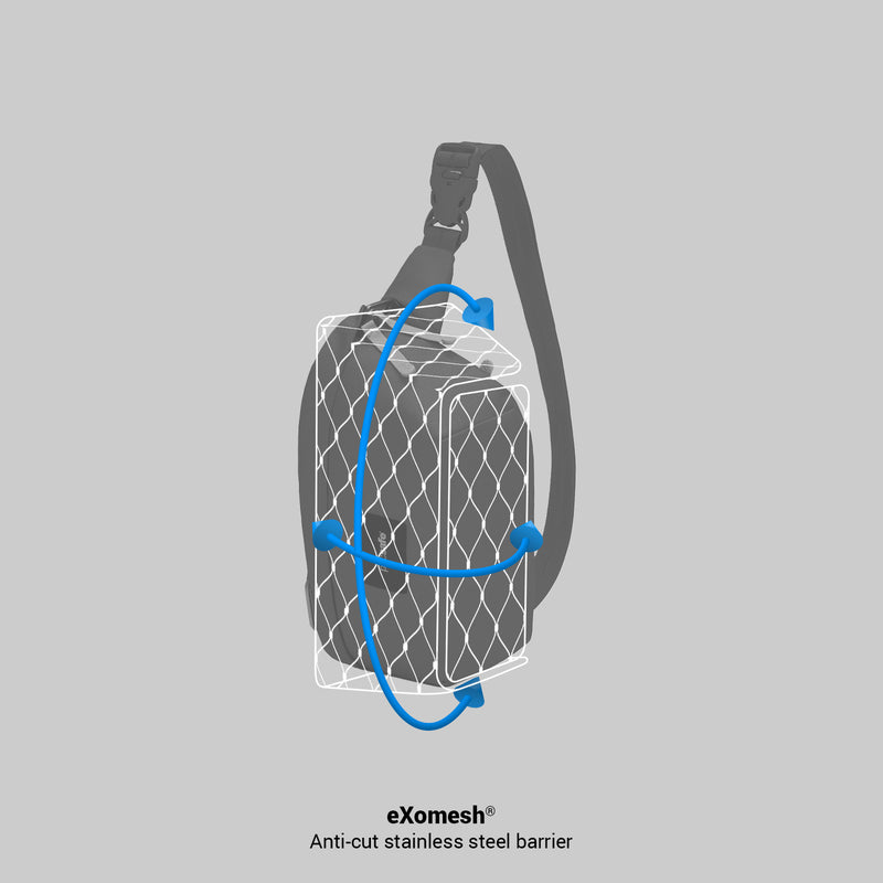 Pacsafe® GO anti-theft sling pack, Stone