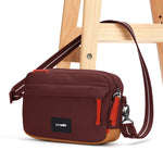 Pacsafe® GO anti-theft crossbody bag, Garnet Red