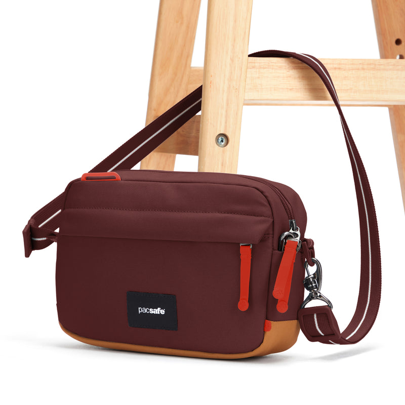 Pacsafe® GO anti-theft crossbody bag, Garnet Red