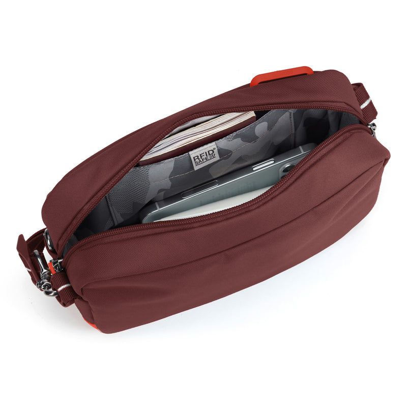 Pacsafe® GO anti-theft crossbody bag, Garnet Red
