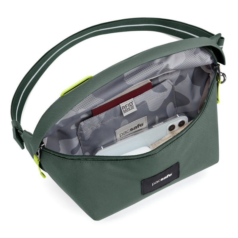 Pacsafe® GO anti-theft sling pack, Spruce Green