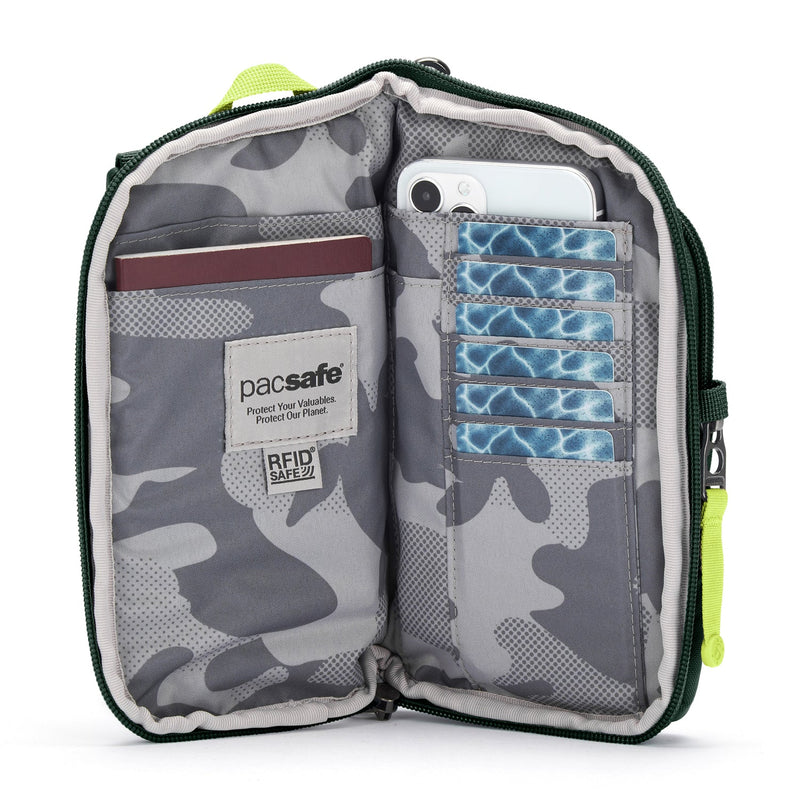 Pacsafe® GO anti-theft tech crossbody, Spruce Green