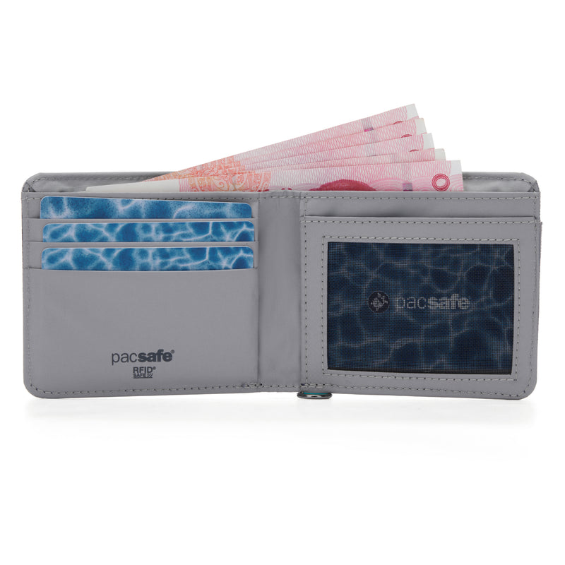 Pacsafe® RFIDsafe™ RFID blocking bifold wallet, Stone