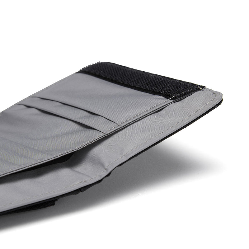 Pacsafe® RFIDsafe™ RFID blocking trifold wallet, Jet Black