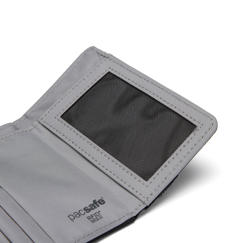 Pacsafe® RFIDsafe™ RFID blocking trifold wallet, Jet Black