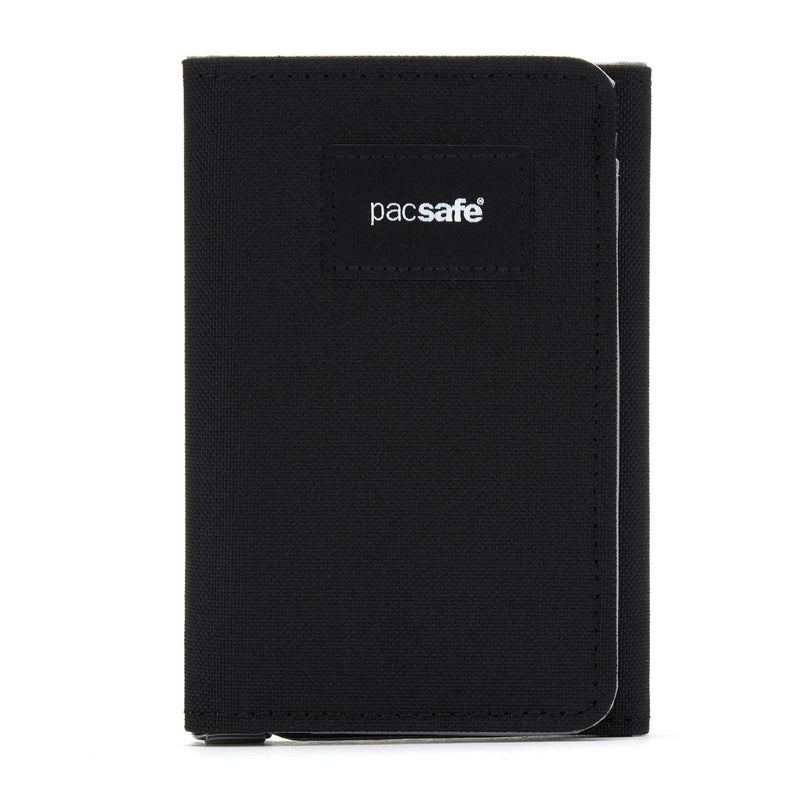 Pacsafe® RFIDsafe™ RFID blocking trifold wallet, Jet Black
