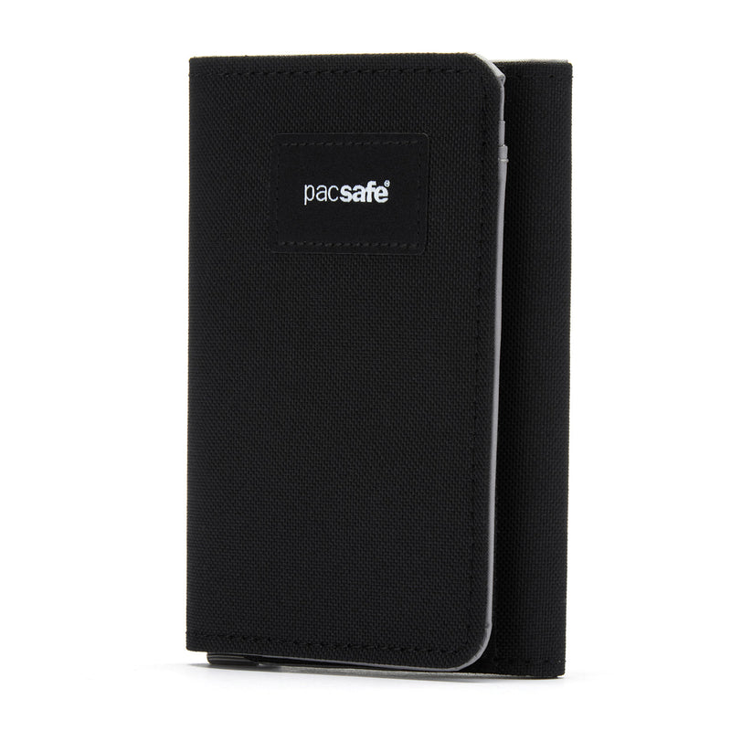 Pacsafe® RFIDsafe™ RFID blocking trifold wallet, Jet Black