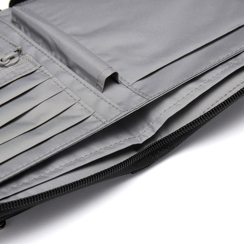 Pacsafe® RFIDsafe™ RFID blocking compact travel organizer, Jet Black