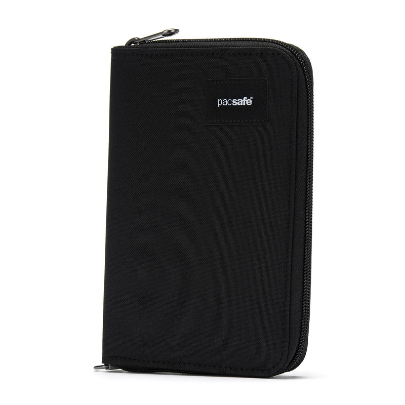 Pacsafe® RFIDsafe™ RFID blocking compact travel organizer, Jet Black