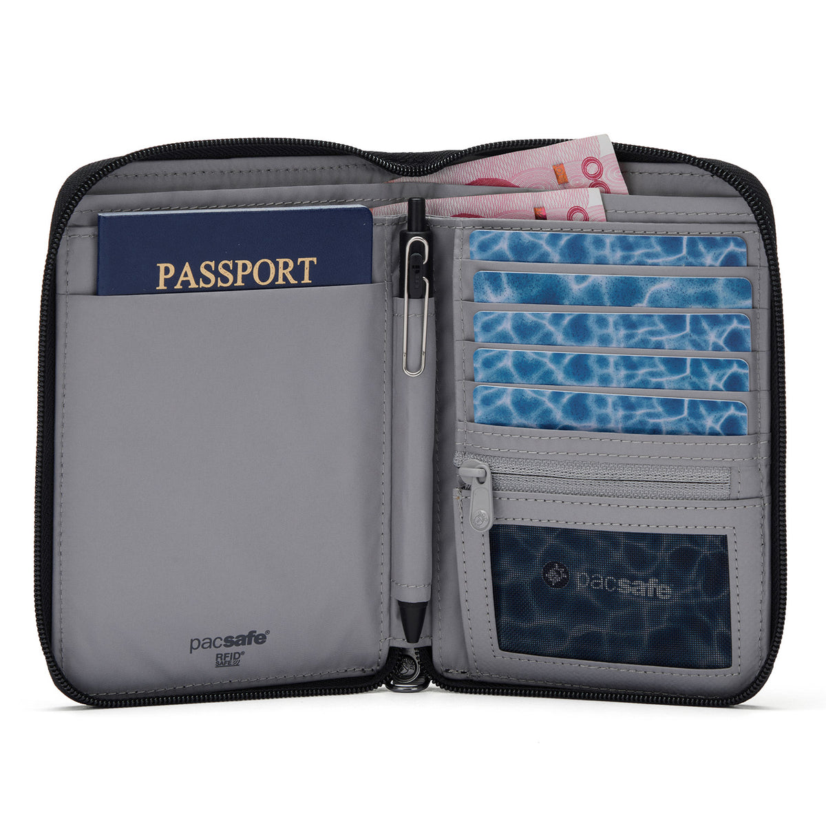 GHGMAO Credit Card Holder Wallet RFID Blocking Slim Genuine Leather