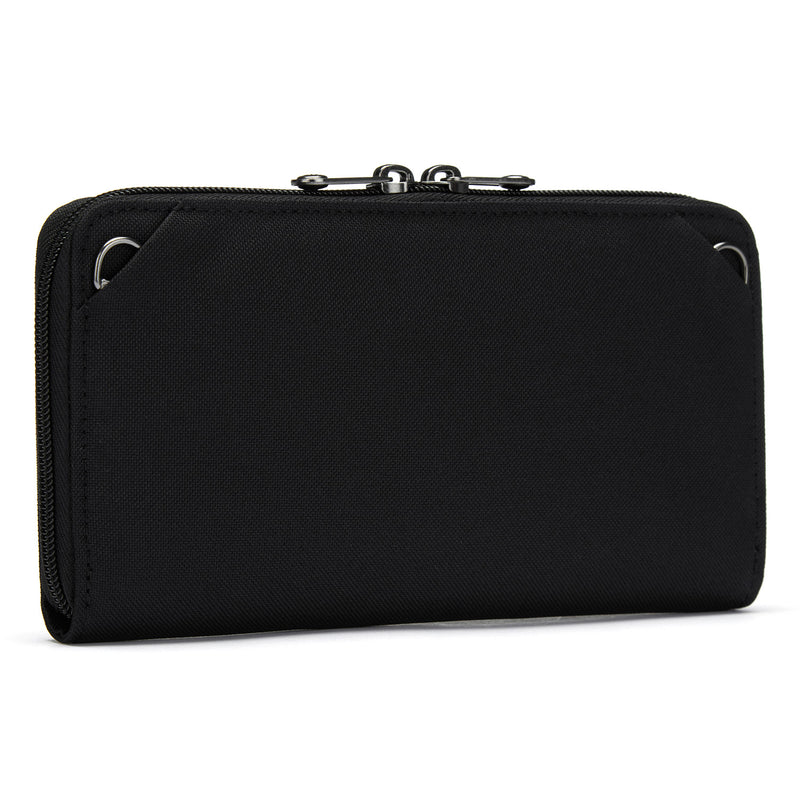 Pacsafe® RFIDsafe™ RFID blocking continental wallet, Jet Black