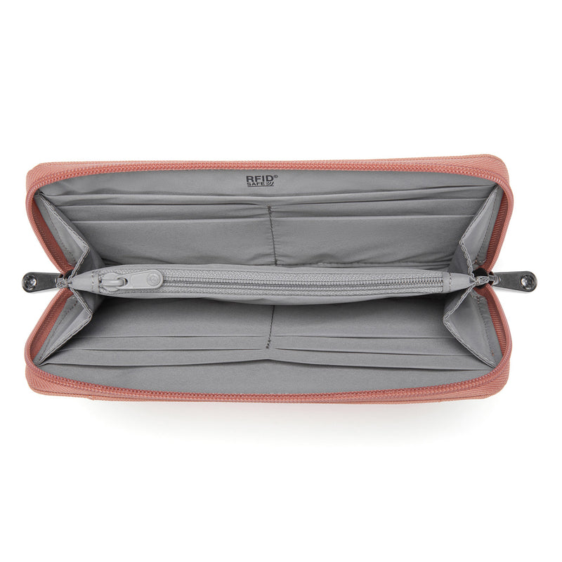 Pacsafe® RFIDsafe™ RFID blocking continental wallet, Rose