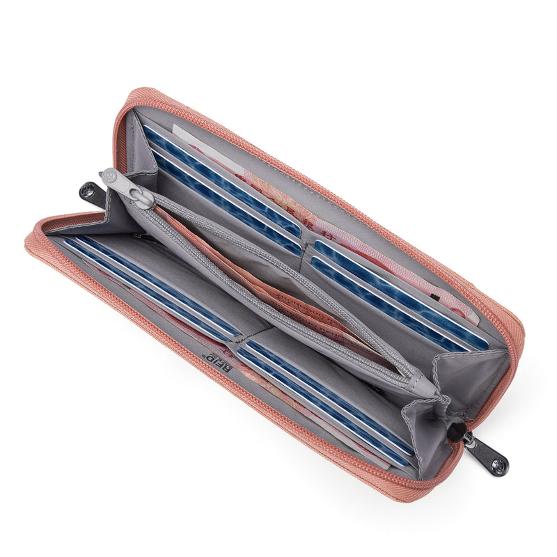 Pacsafe® RFIDsafe™ RFID blocking continental wallet, Rose