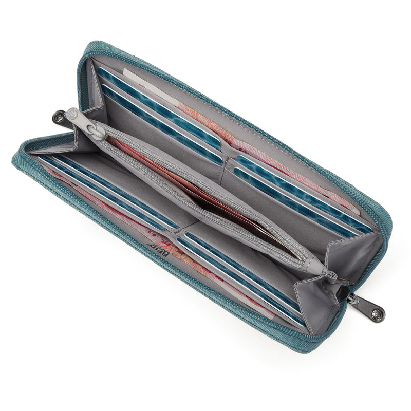 Pacsafe® RFIDsafe™ RFID blocking continental wallet, Fresh Mint