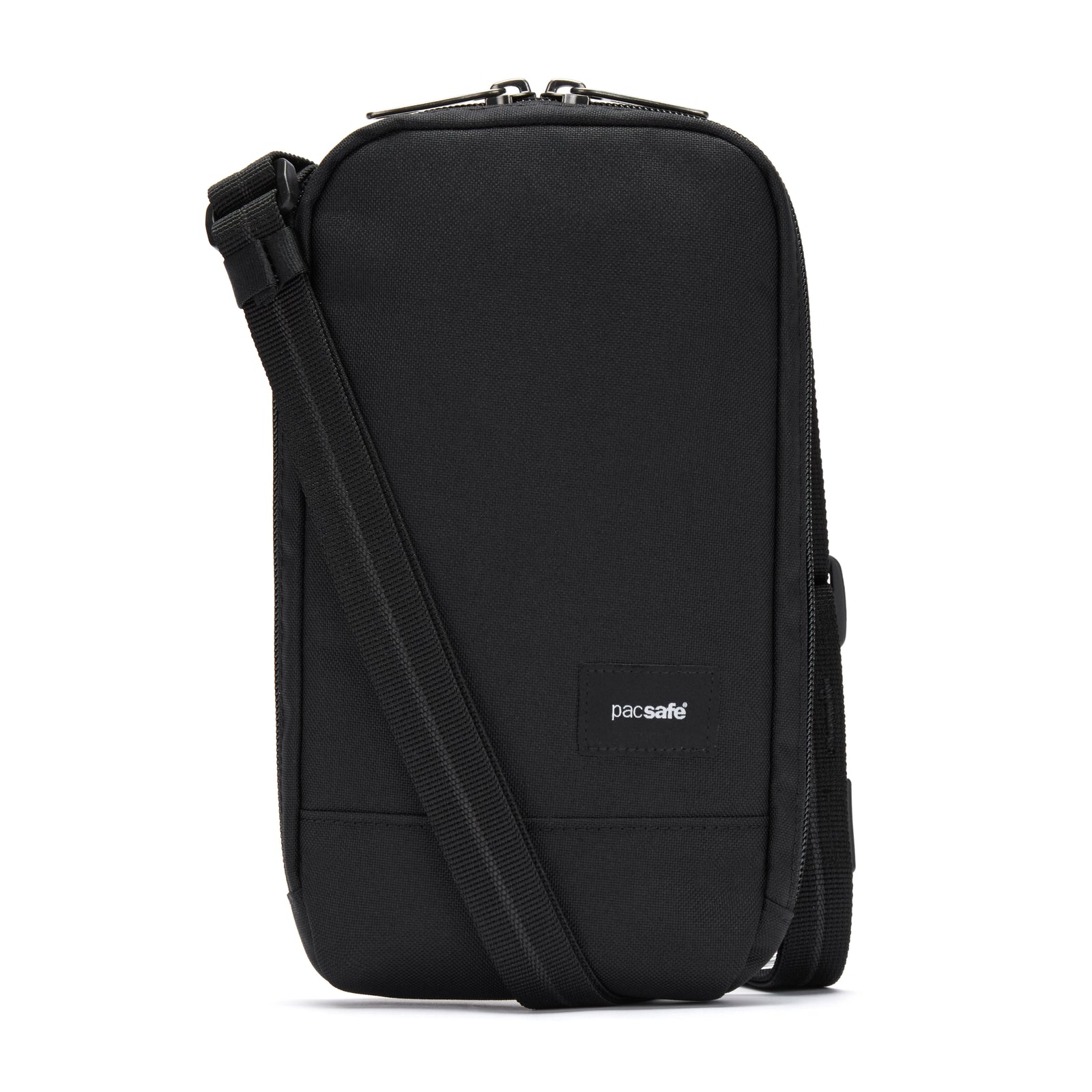 Pacsafe® RFIDsafe™ RFID blocking tech crossbody, Jet Black