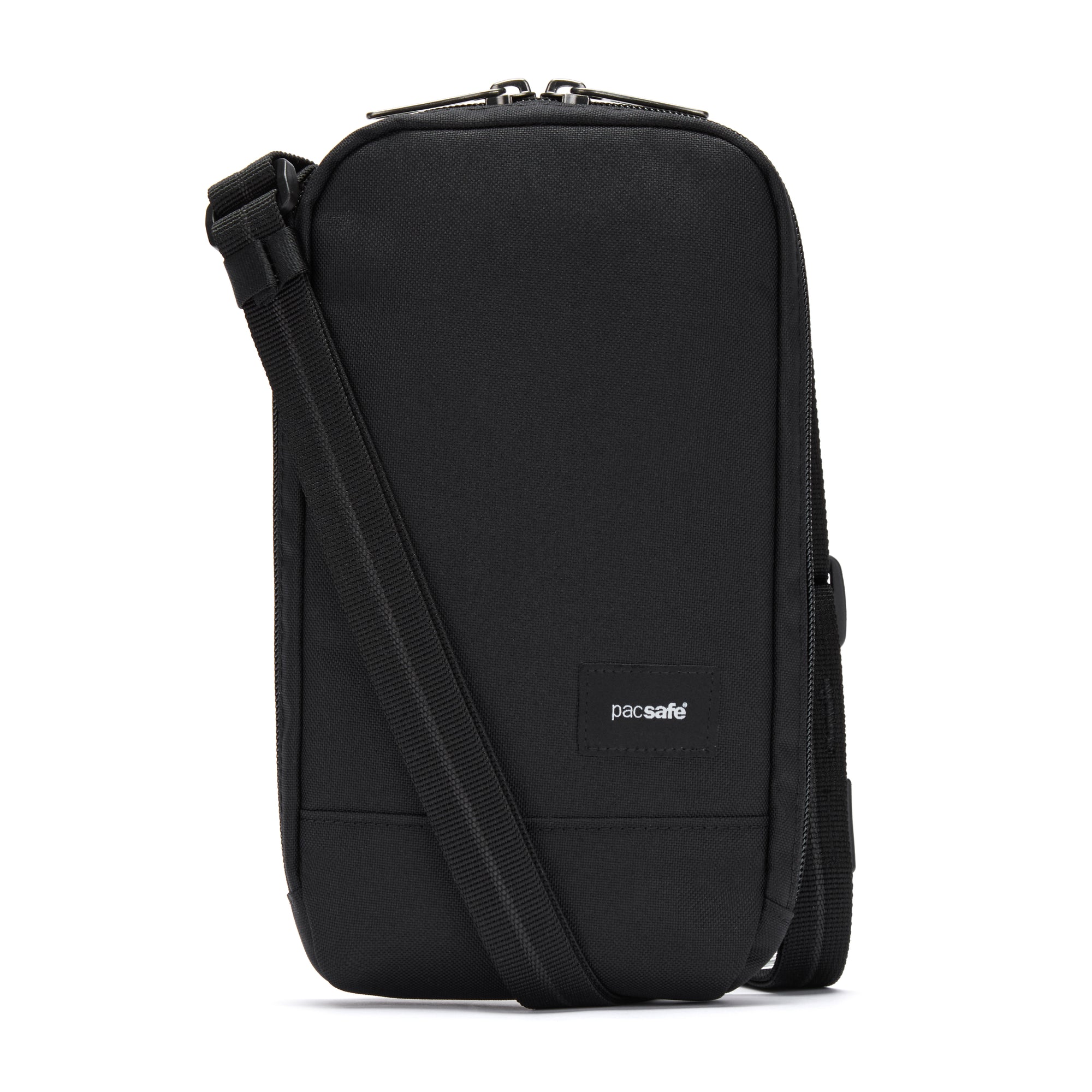 Pacsafe® RFIDsafe™ RFID blocking tech crossbody, Jet Black