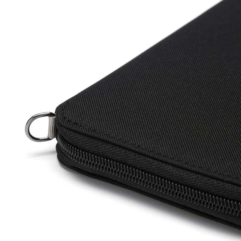 Pacsafe® RFIDsafe™ RFID blocking travel wallet, Jet Black