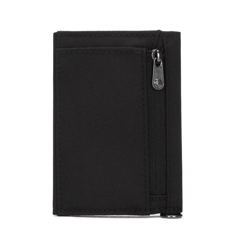 Pacsafe® RFIDsafe™ RFID blocking trifold wallet, Black
