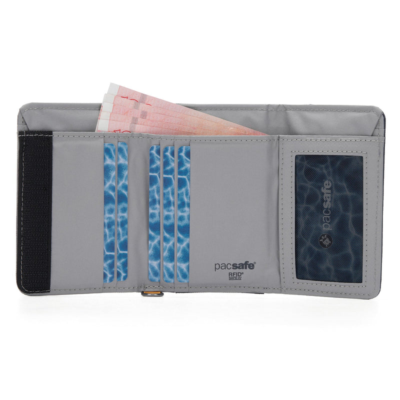 Pacsafe® RFIDsafe™ RFID blocking trifold wallet, Coastal Blue
