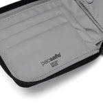 Pacsafe® RFIDsafe™ RFID blocking zip around wallet, Jet Black
