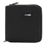 Pacsafe® RFIDsafe™ RFID blocking zip around wallet, Jet Black