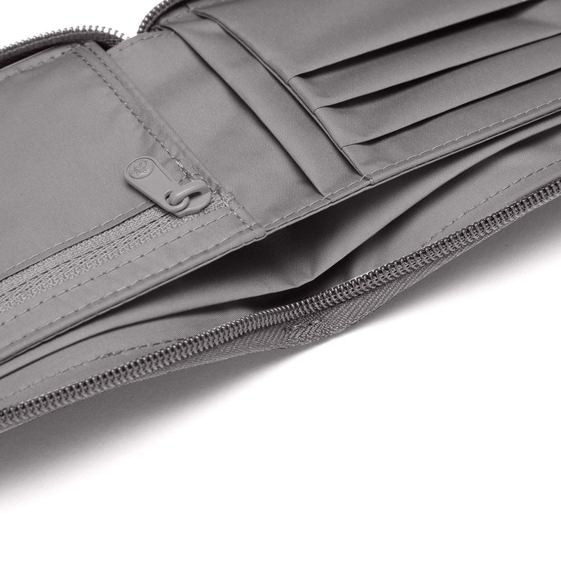 Pacsafe® RFIDsafe™ RFID blocking zip around wallet, Stone