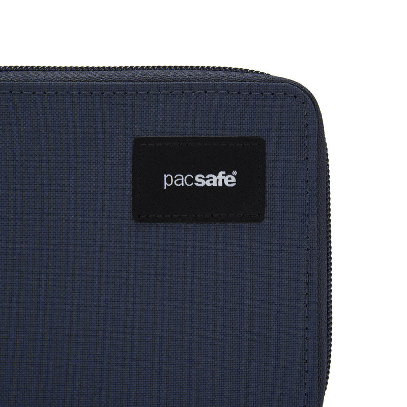 Pacsafe® RFIDsafe™ RFID blocking zip around wallet, Coastal Blue