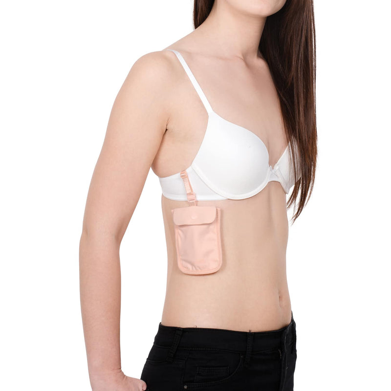 Pacsafe® Coversafe® S25 secret travel bra pouch, Orchid Pink