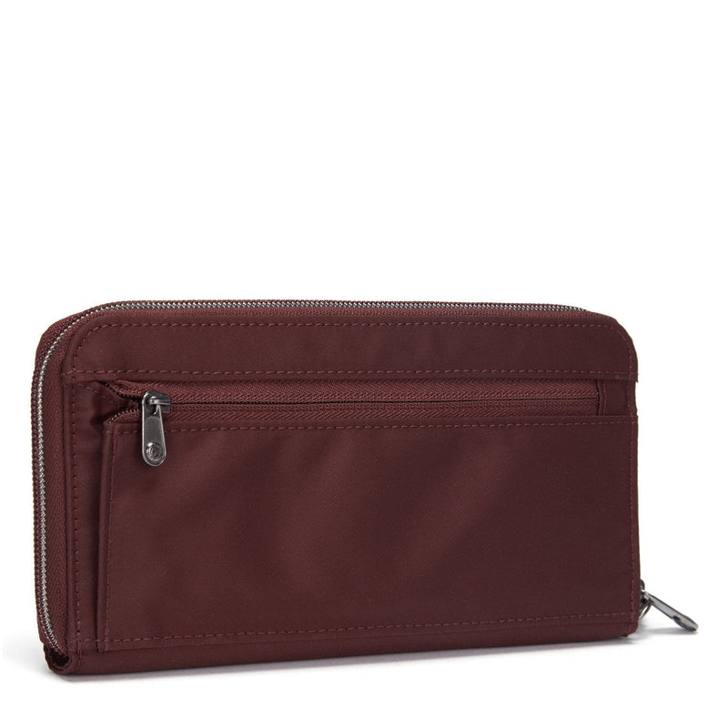 RFIDsafe™ RFID blocking continental wallet,Merlot