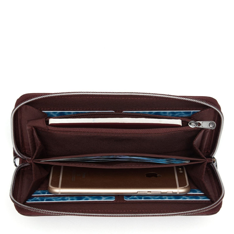 RFIDsafe™ RFID blocking continental wallet,Merlot