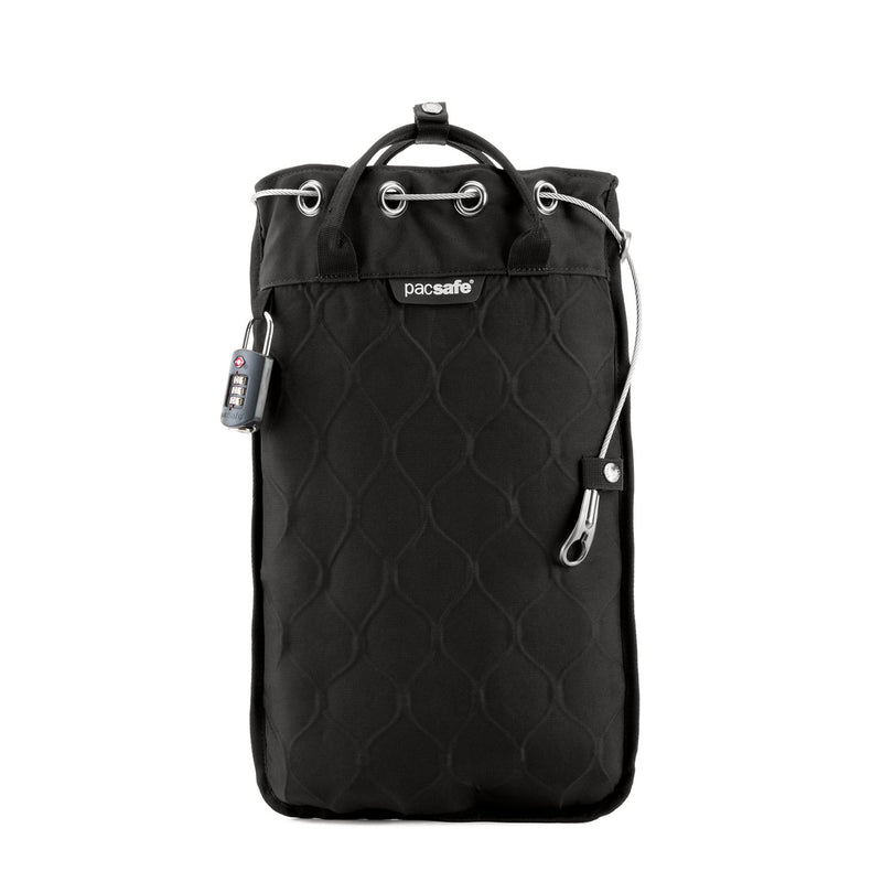 3 way travel duffel backpack anti theft Pacsafe Travelsafe GII 5 Liter Portable Safe (Black)